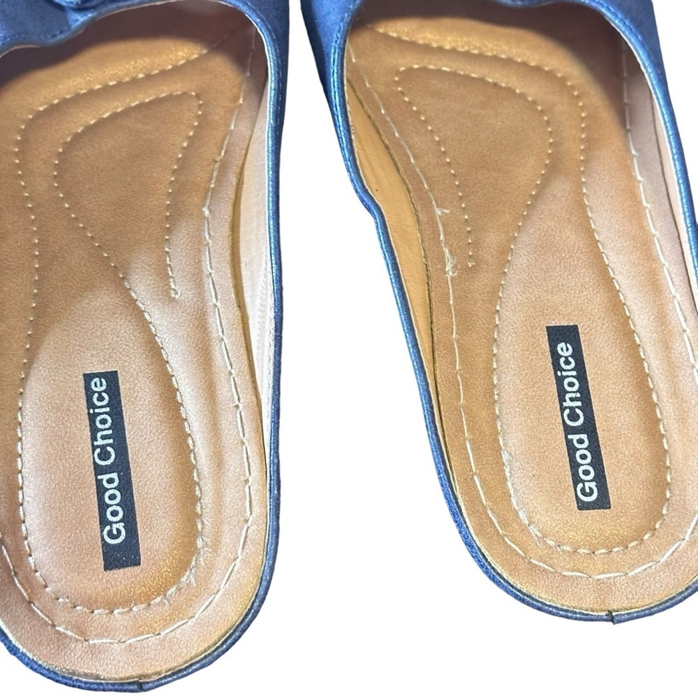 Good Choice Sydney Wedge Women’s Navy Blue Sandals sz US 10 - Picture 11 of 13